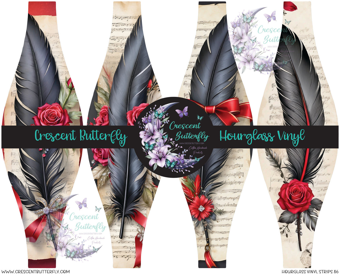 Hourglass Vinyl Strips 86 Printed Vinyl Sheet/Wrap