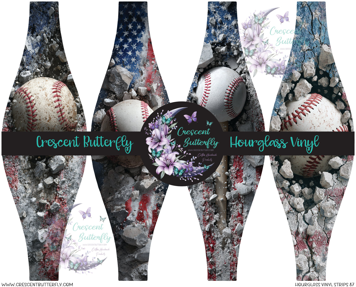 Hourglass Vinyl Strips 87 Printed Vinyl Sheet/Wrap