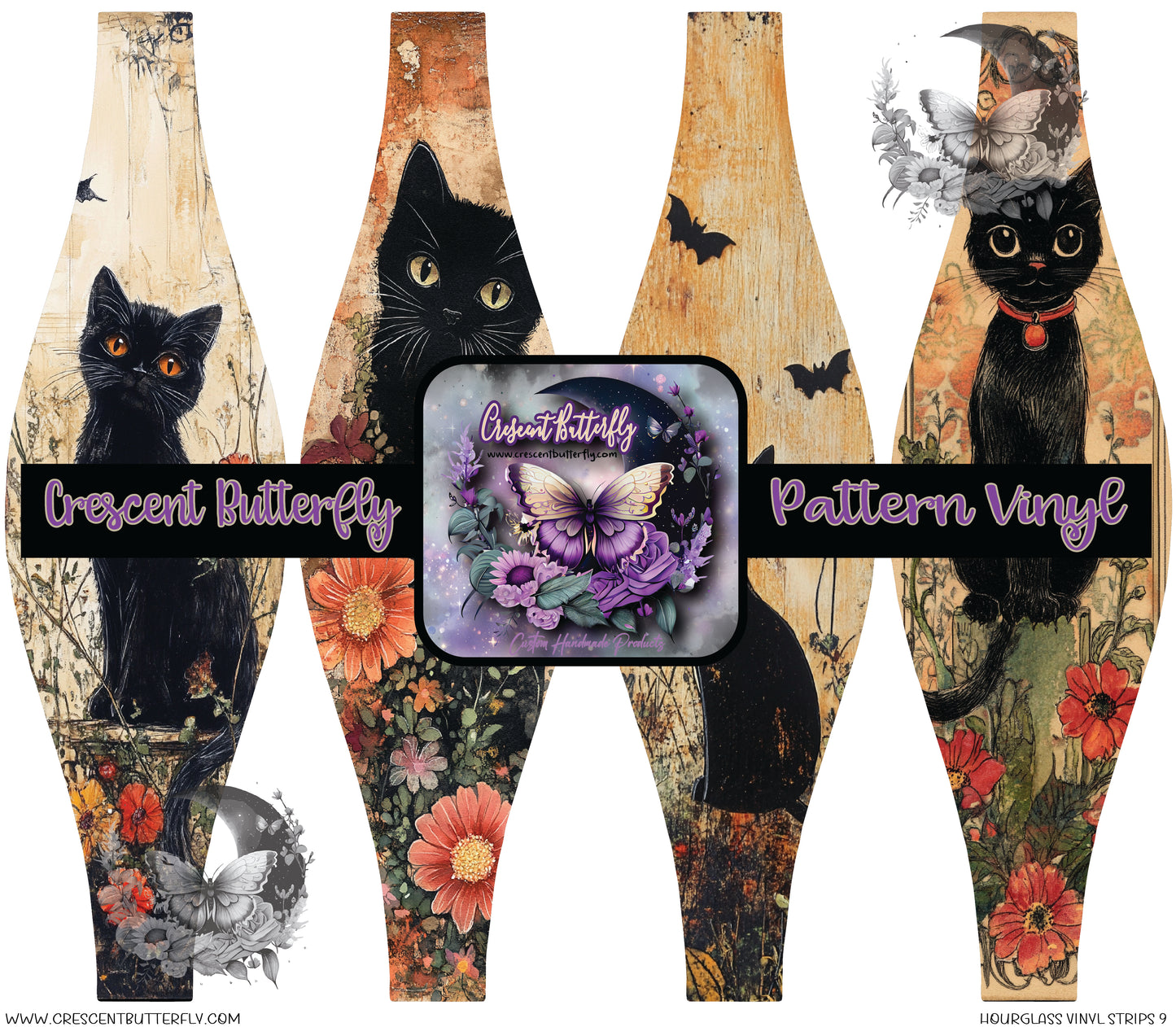 Hourglass Vinyl Strips 9 Printed Vinyl Sheet/Wrap