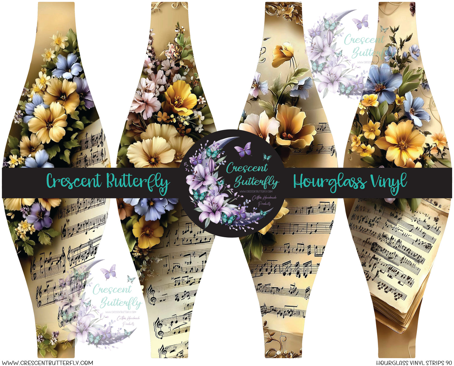 Hourglass Vinyl Strips 90 Printed Vinyl Sheet/Wrap