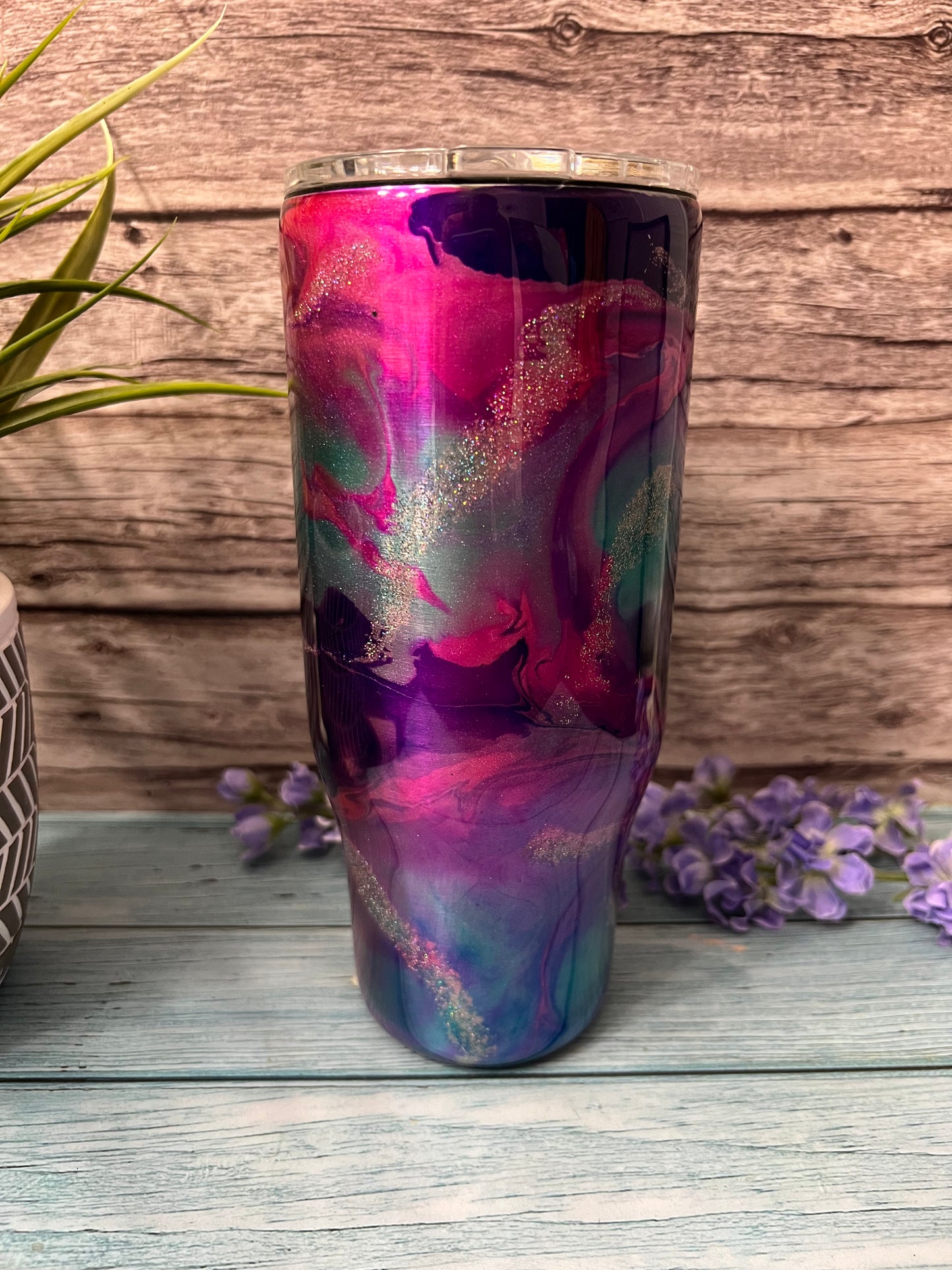 Purple Twilight Handmade Custom Epoxy Tumbler