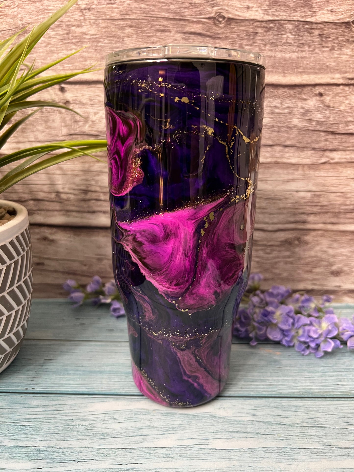 Purple Passion Handmade Custom Epoxy Tumbler