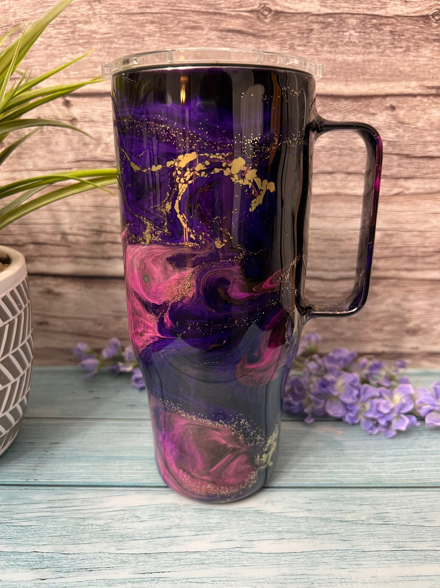 Purple Passion Handmade Custom Epoxy Tumbler