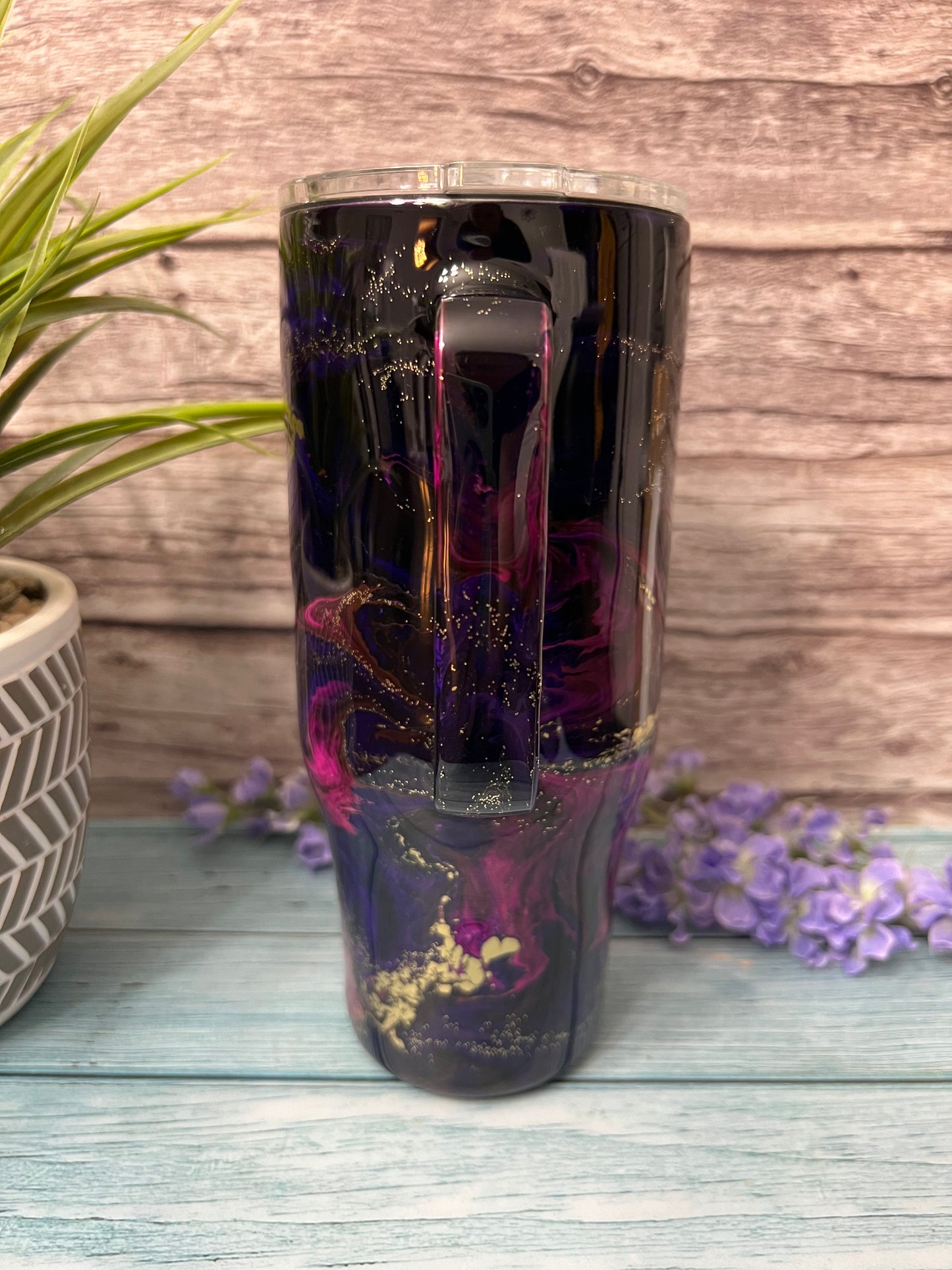 Purple Passion Handmade Custom Epoxy Tumbler