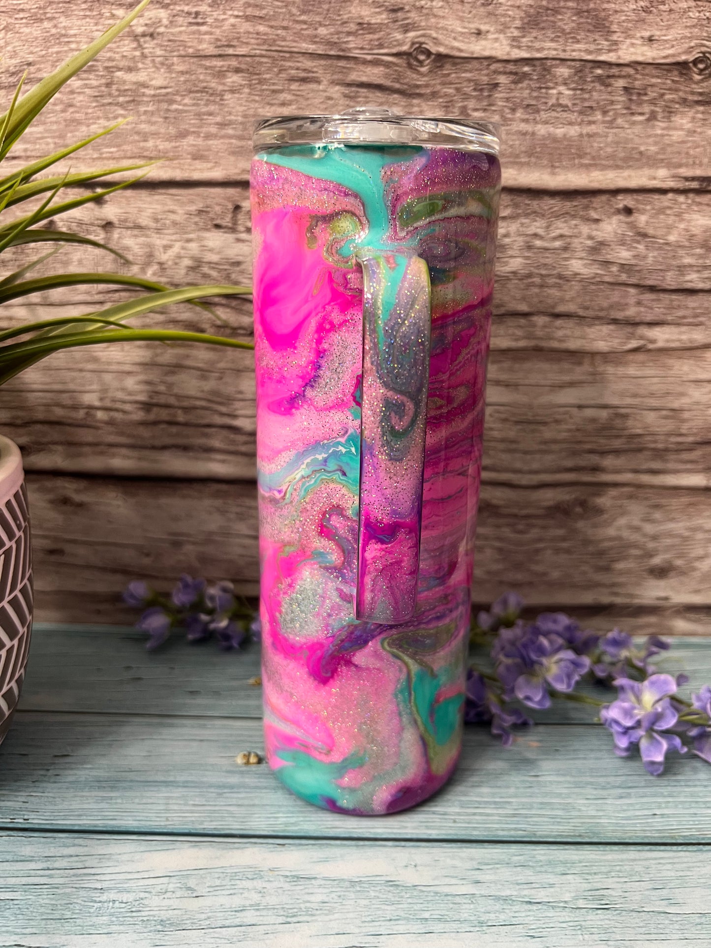 Lazy Summer Days Handmade Custom Epoxy Tumbler