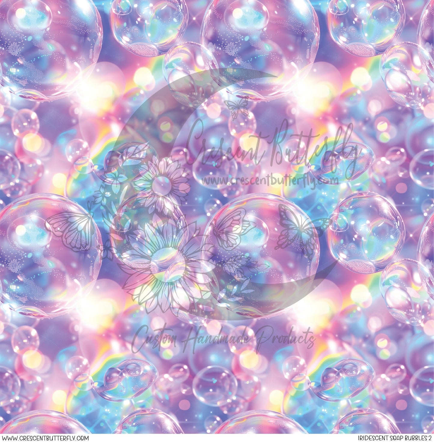 Iridescent Soap Bubbles 2 Printed Vinyl Sheet/Wrap