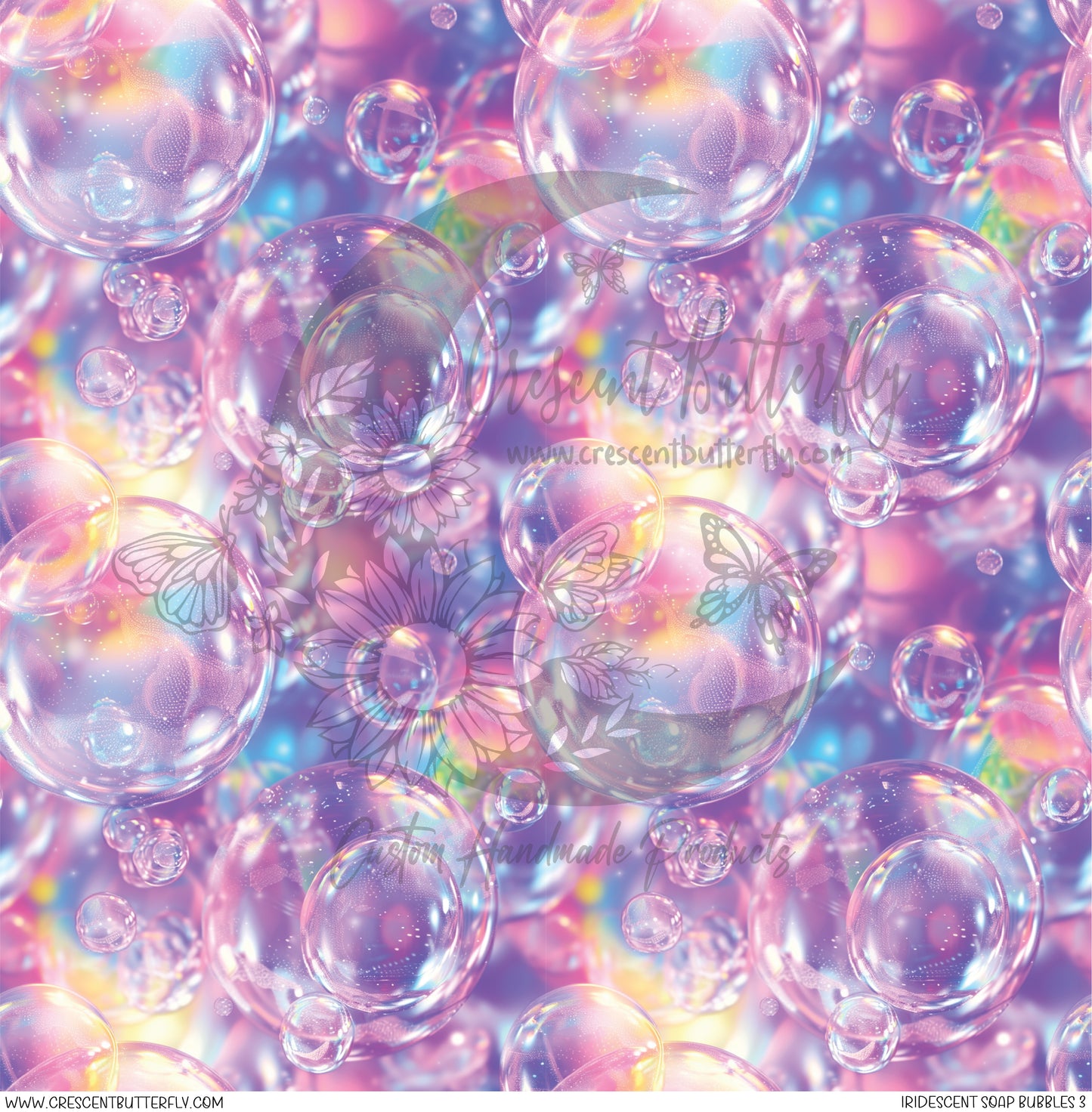 Iridescent Soap Bubbles 3 Printed Vinyl Sheet/Wrap