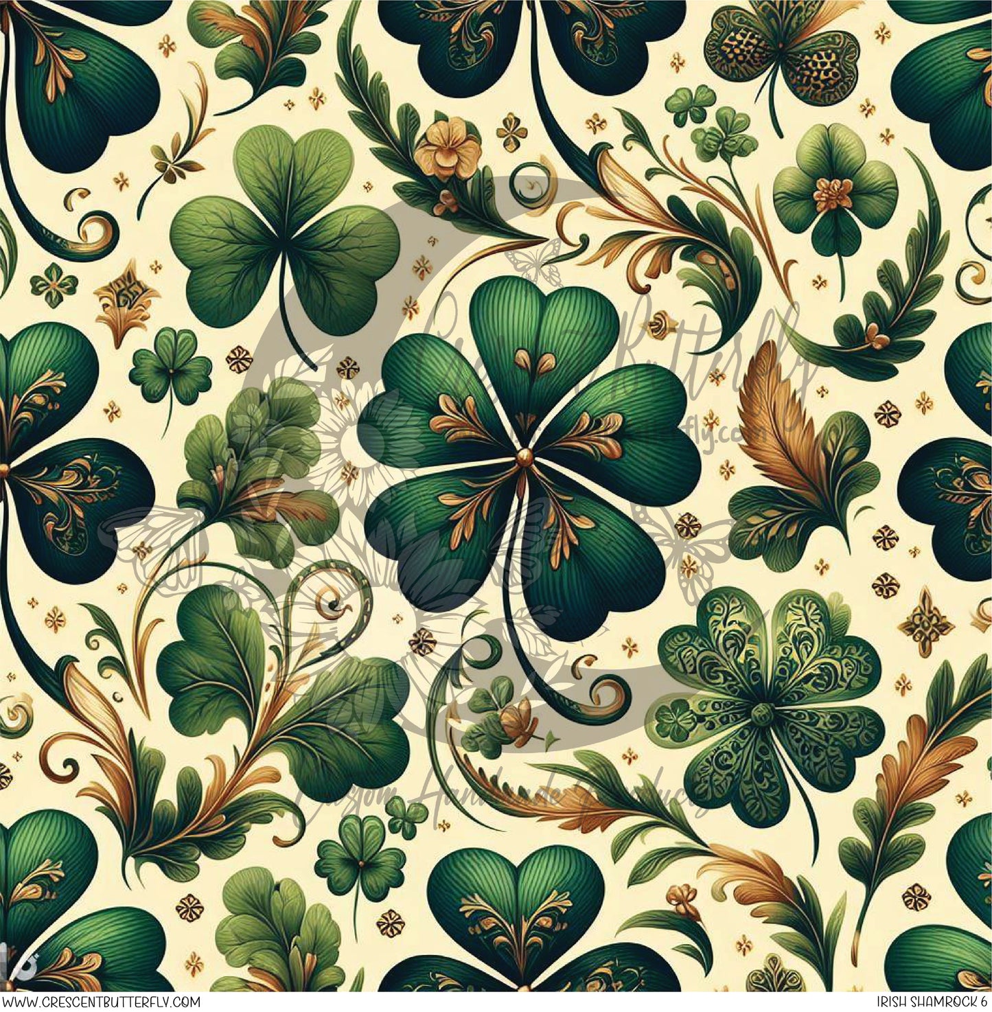 Irish Shamrock 6 Printed Vinyl Sheet/Wrap