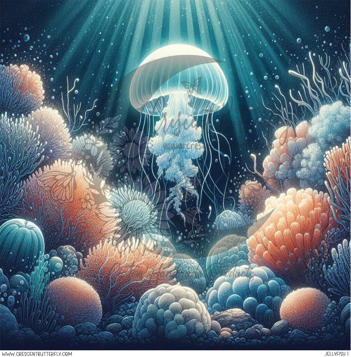Jellyfish 1 Printed Vinyl Sheet/Wrap
