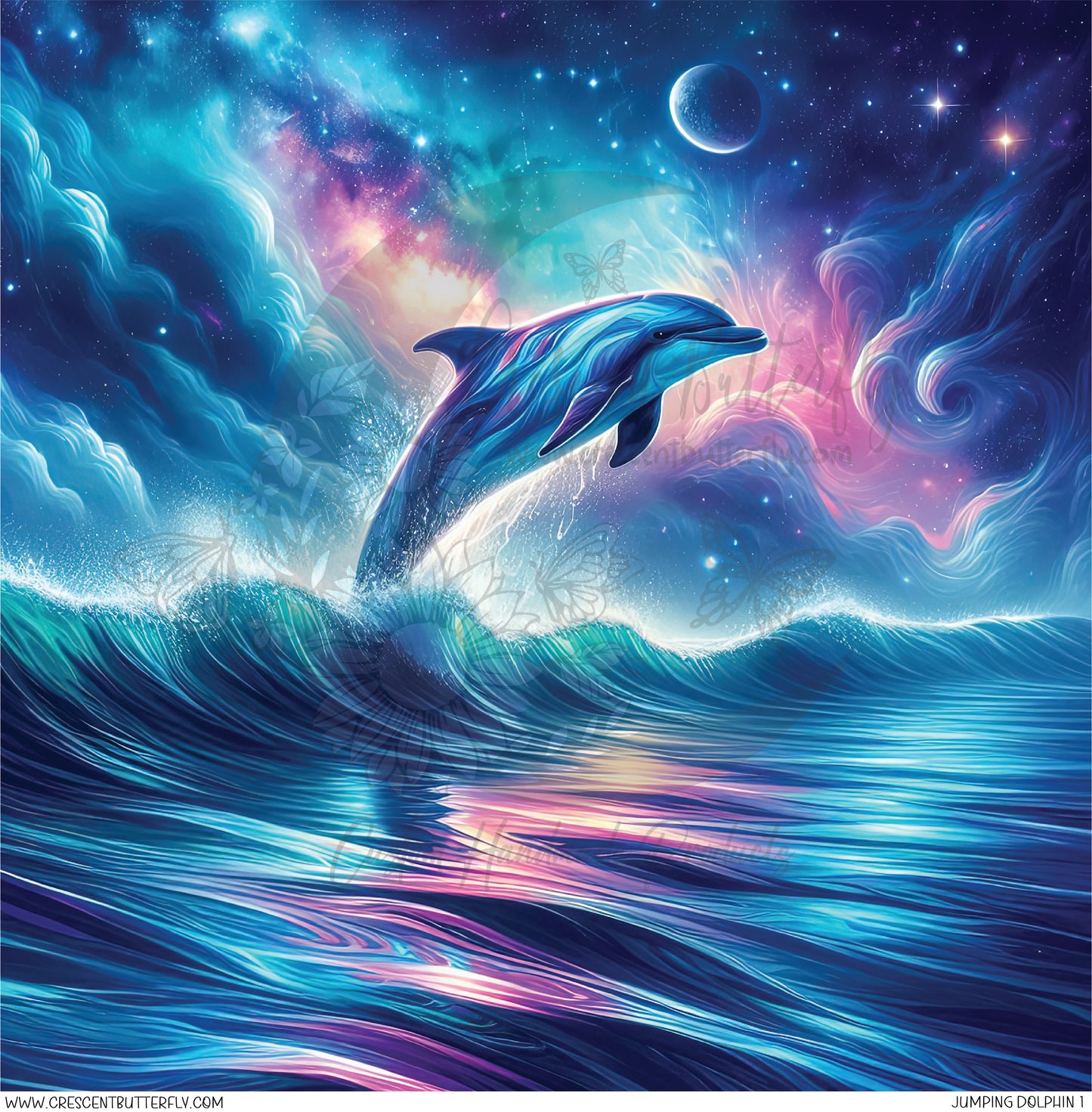 Jumping Dolphin 1 Printed Vinyl Sheet/Wrap
