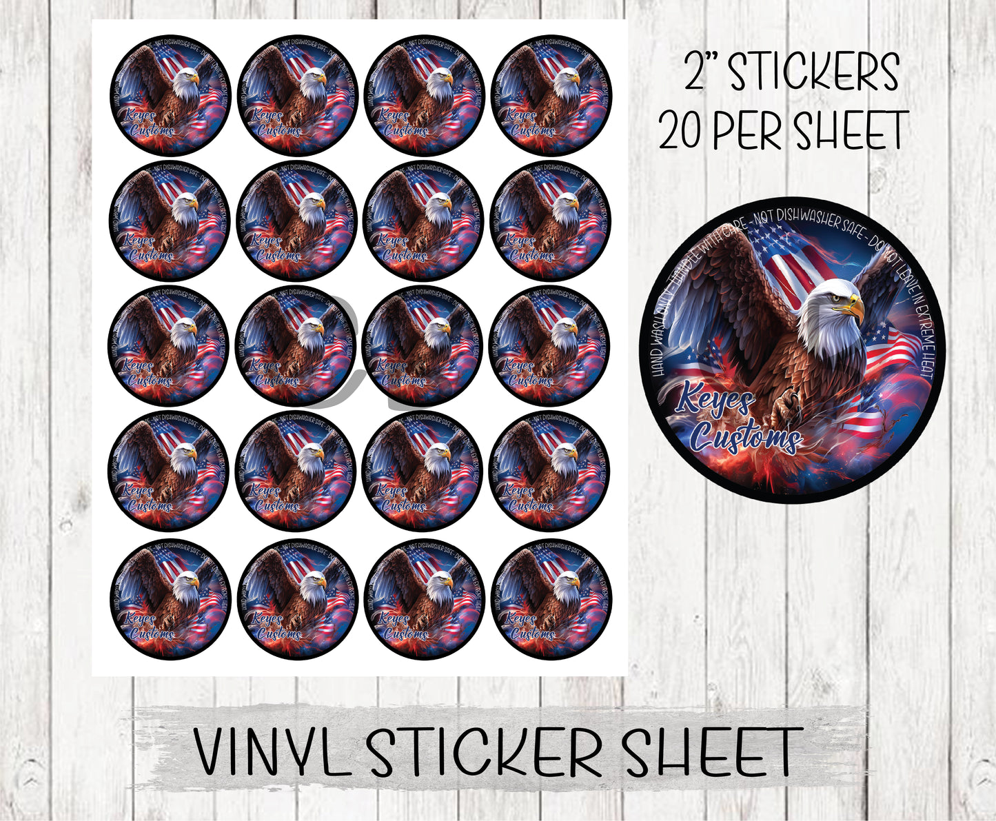 Custom Round Vinyl Sticker Sheet