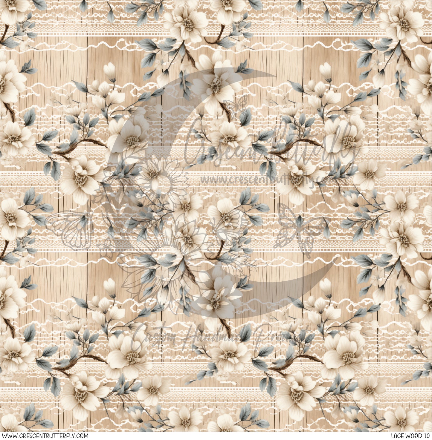 Lace Wood 10 Printed Vinyl Sheet/Wrap