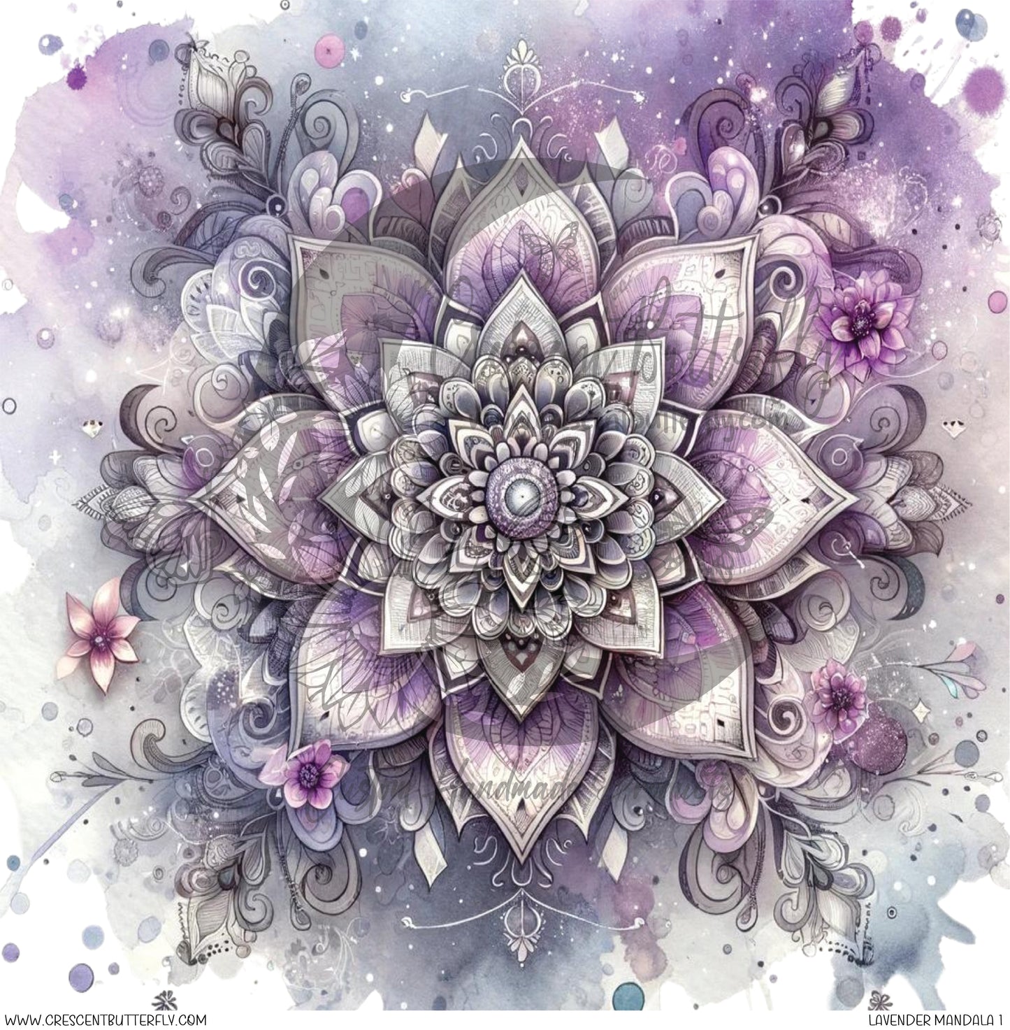Lavender Mandala 1 Printed Vinyl Sheet/Wrap