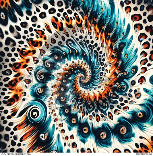 Leopard Tie Dye Printed Vinyl Sheet/Wrap