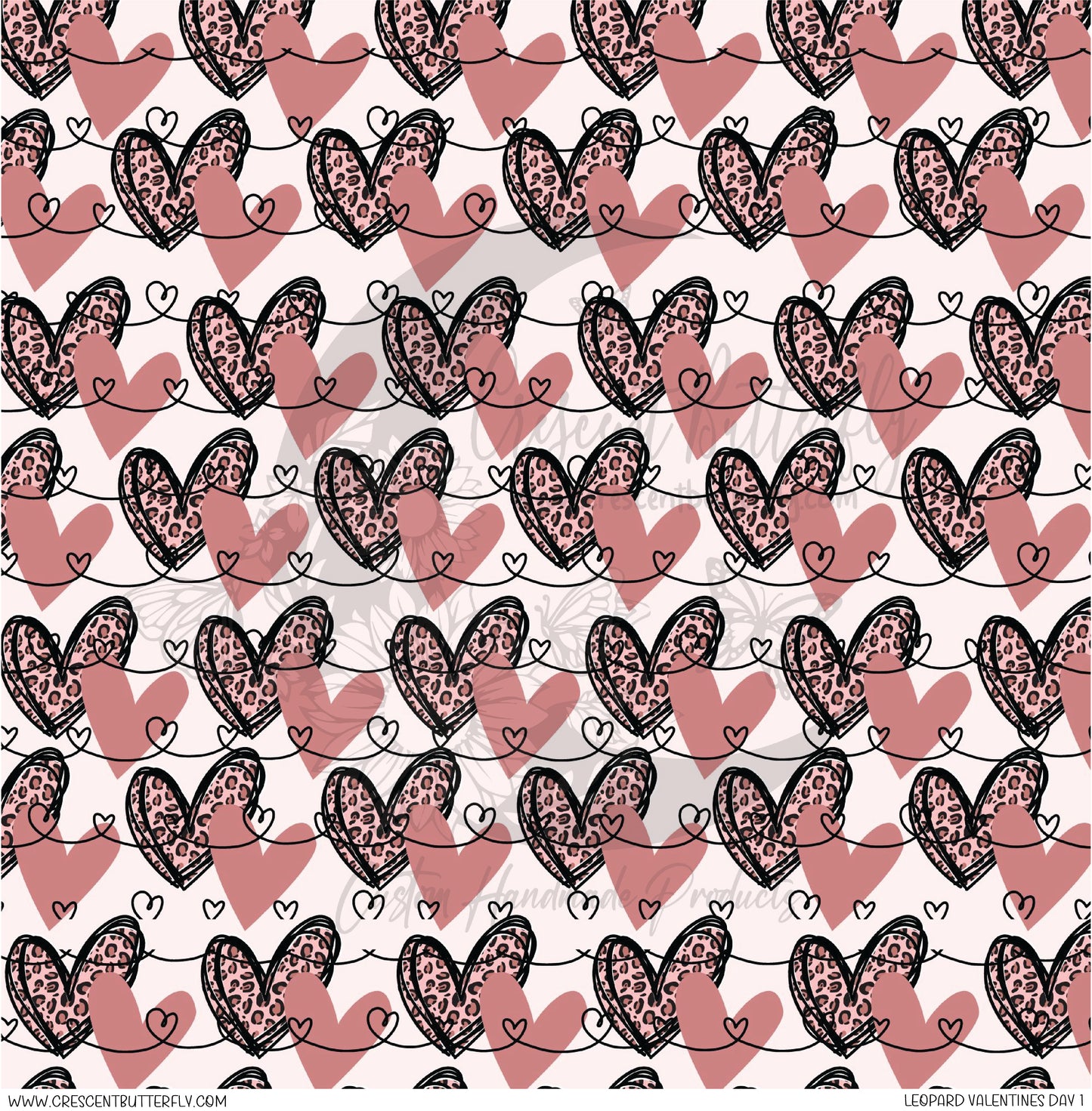 Leopard Valentines Day 1 Printed Vinyl Sheet/Wrap