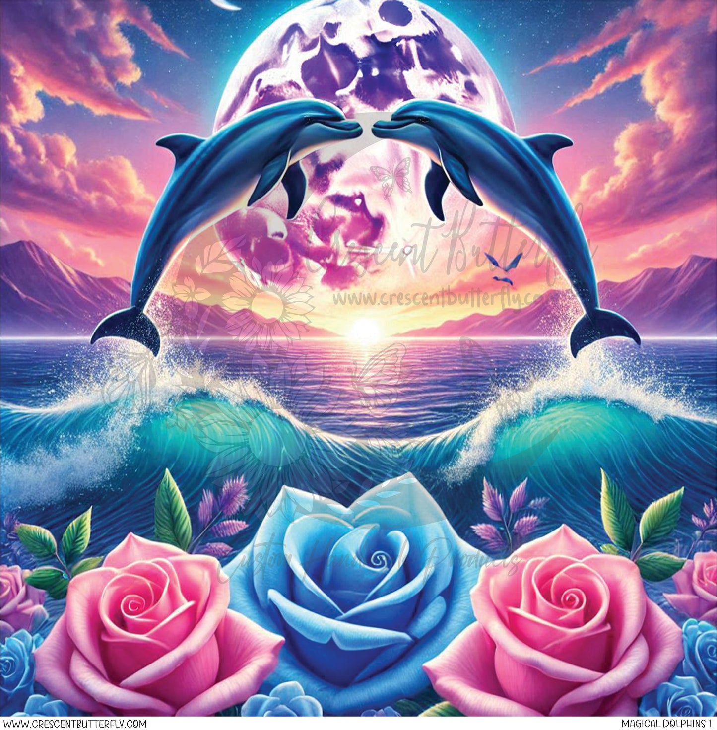 Magical Dolphins 1 Printed Vinyl Sheet/Wrap