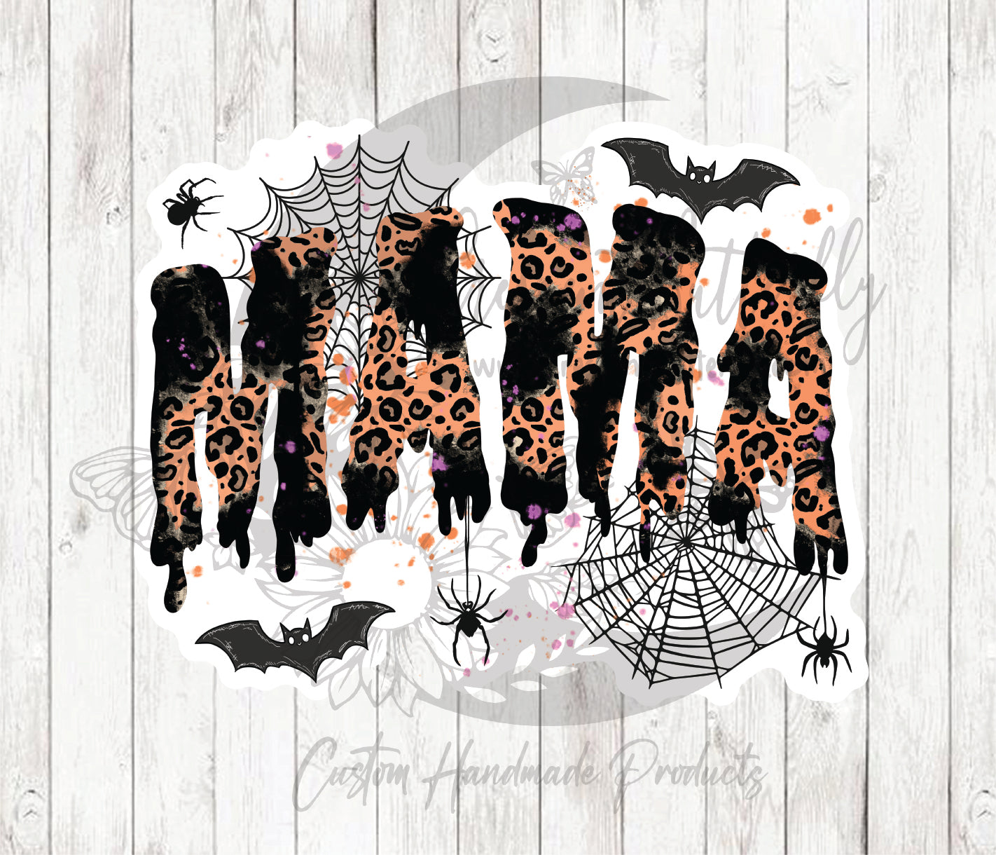 Mama Leopard Spiderweb 1 Sticker / Decal