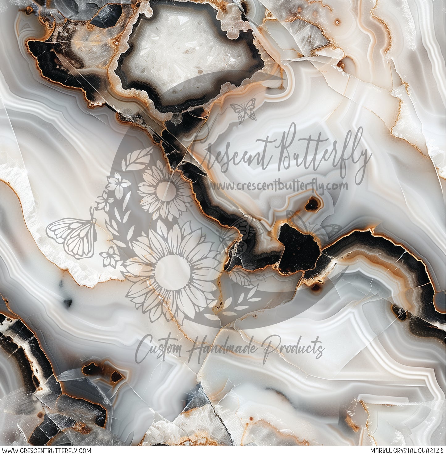 Marble Crystal Quartz 3 Printed Vinyl Sheet/Wrap
