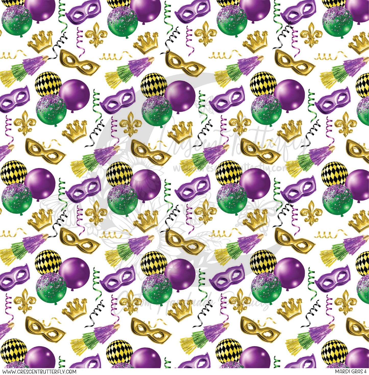 Mardi Gras 4 Printed Vinyl Sheet/Wrap