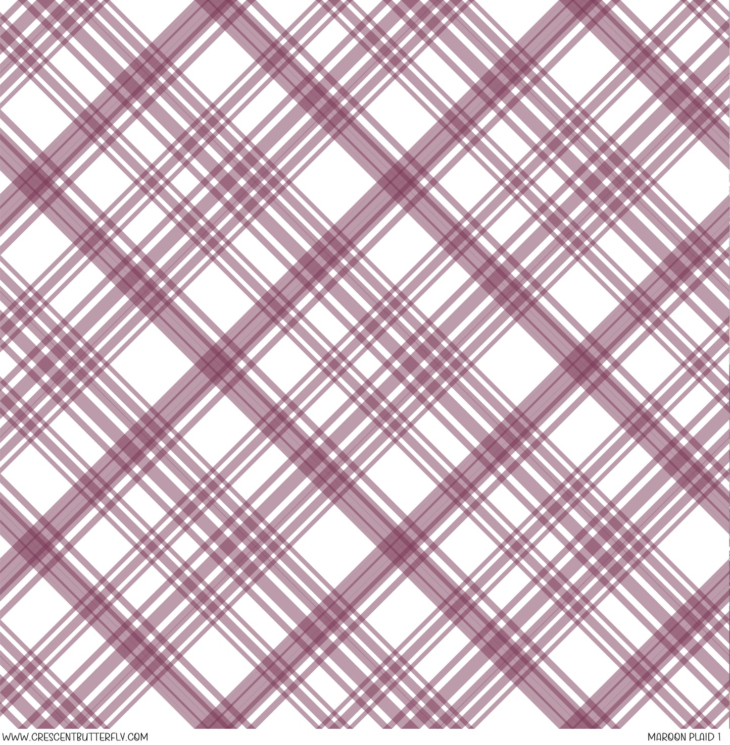 Maroon Plaid 1 Printed Vinyl Sheet/Wrap