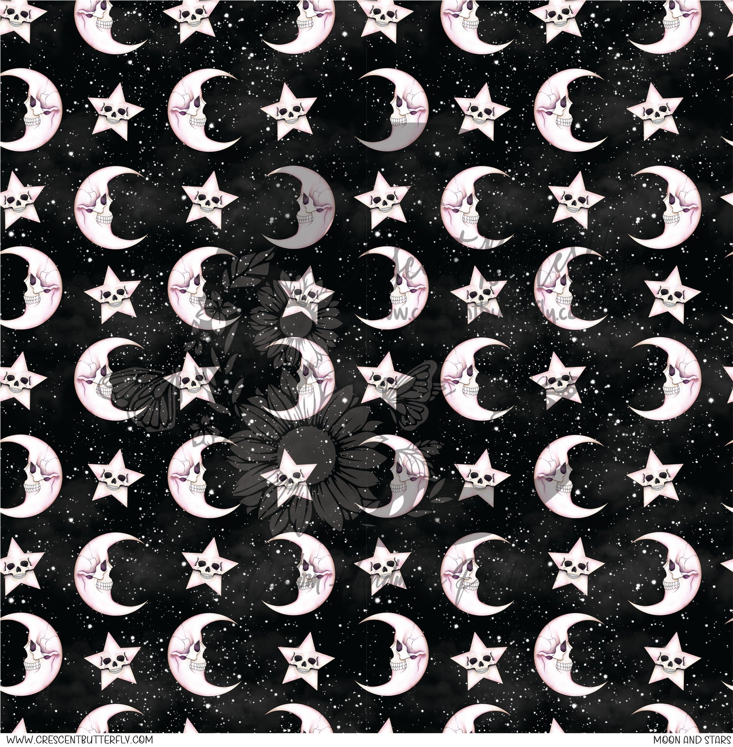 Moon and Stars Printed Vinyl Sheet/Wrap