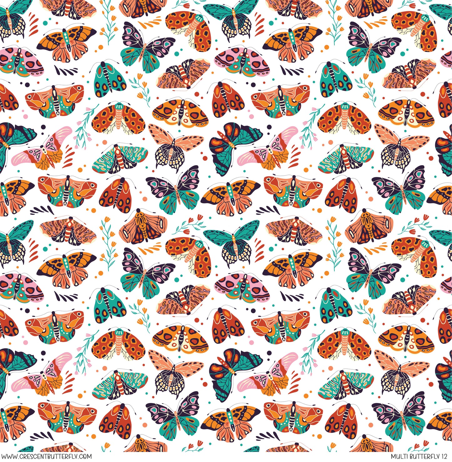 Multi Butterfly 12 Printed Vinyl Sheet/Wrap
