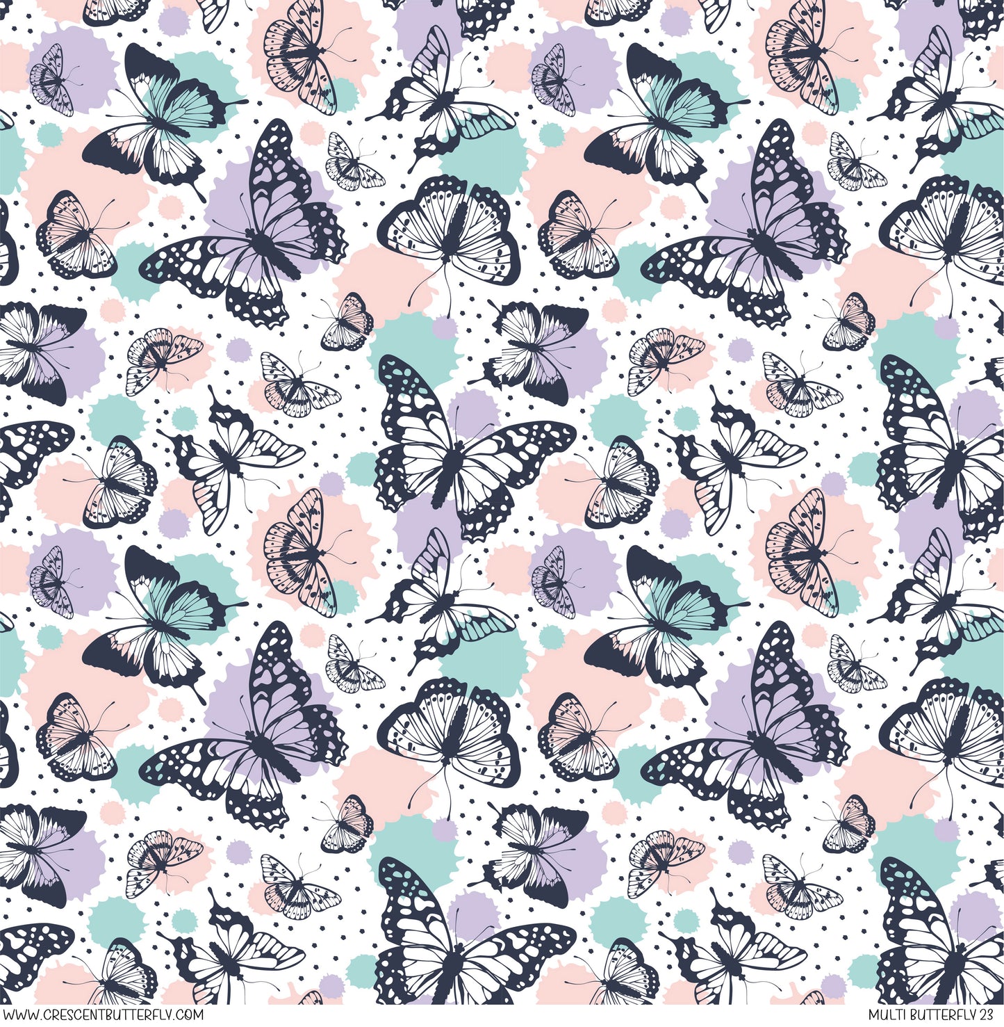 Multi Butterfly 23 Printed Vinyl Sheet/Wrap