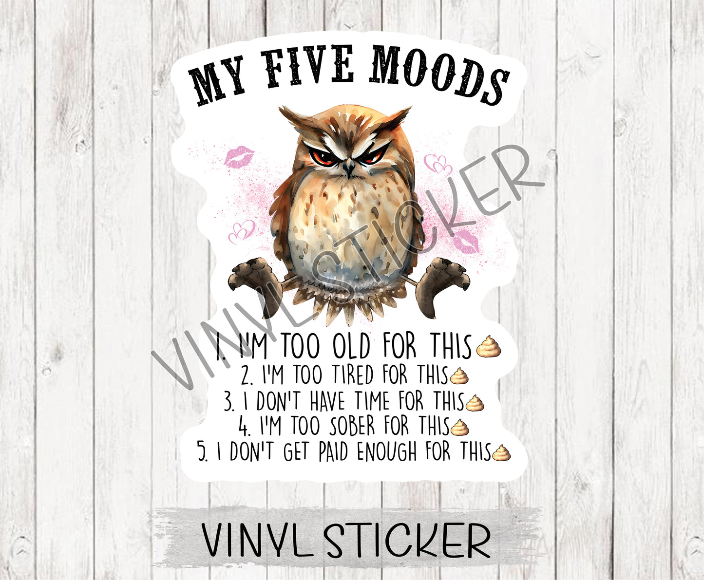 My Five Moods Sticker