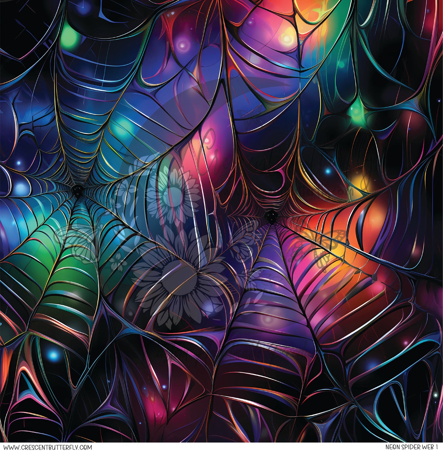 Neon Spider Web 1 Printed Vinyl Sheet/Wrap