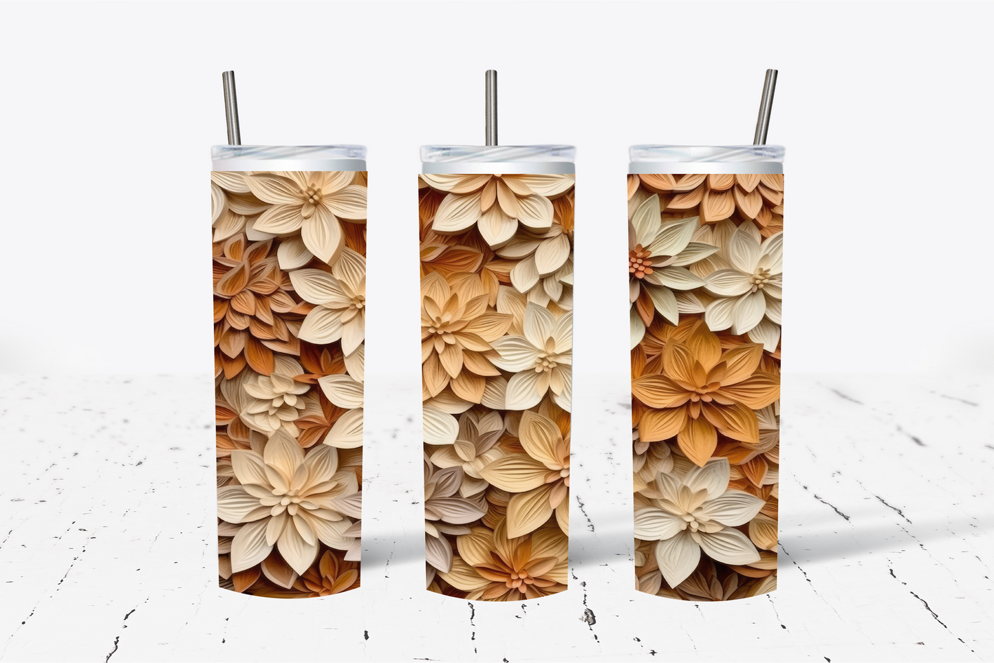 Orange Cream 3D Sublimation Tumbler