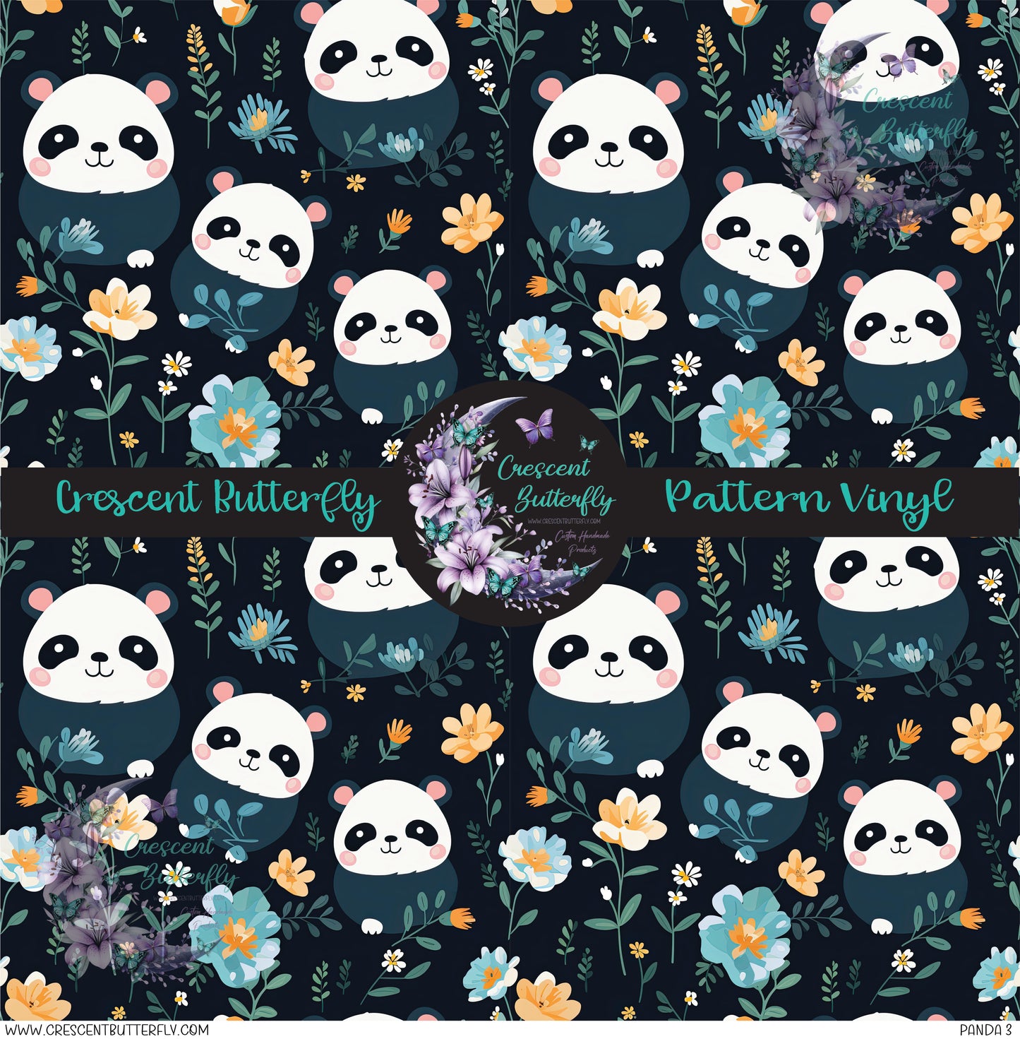 Panda 3 Printed Vinyl Sheet/Wrap