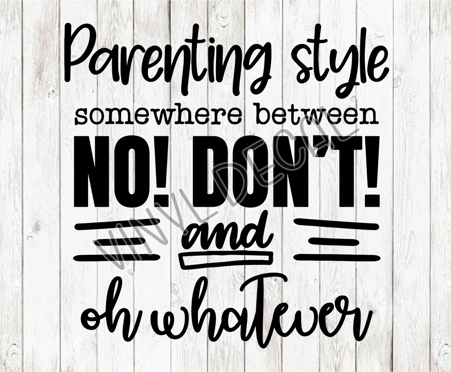 Parenting Style Decal