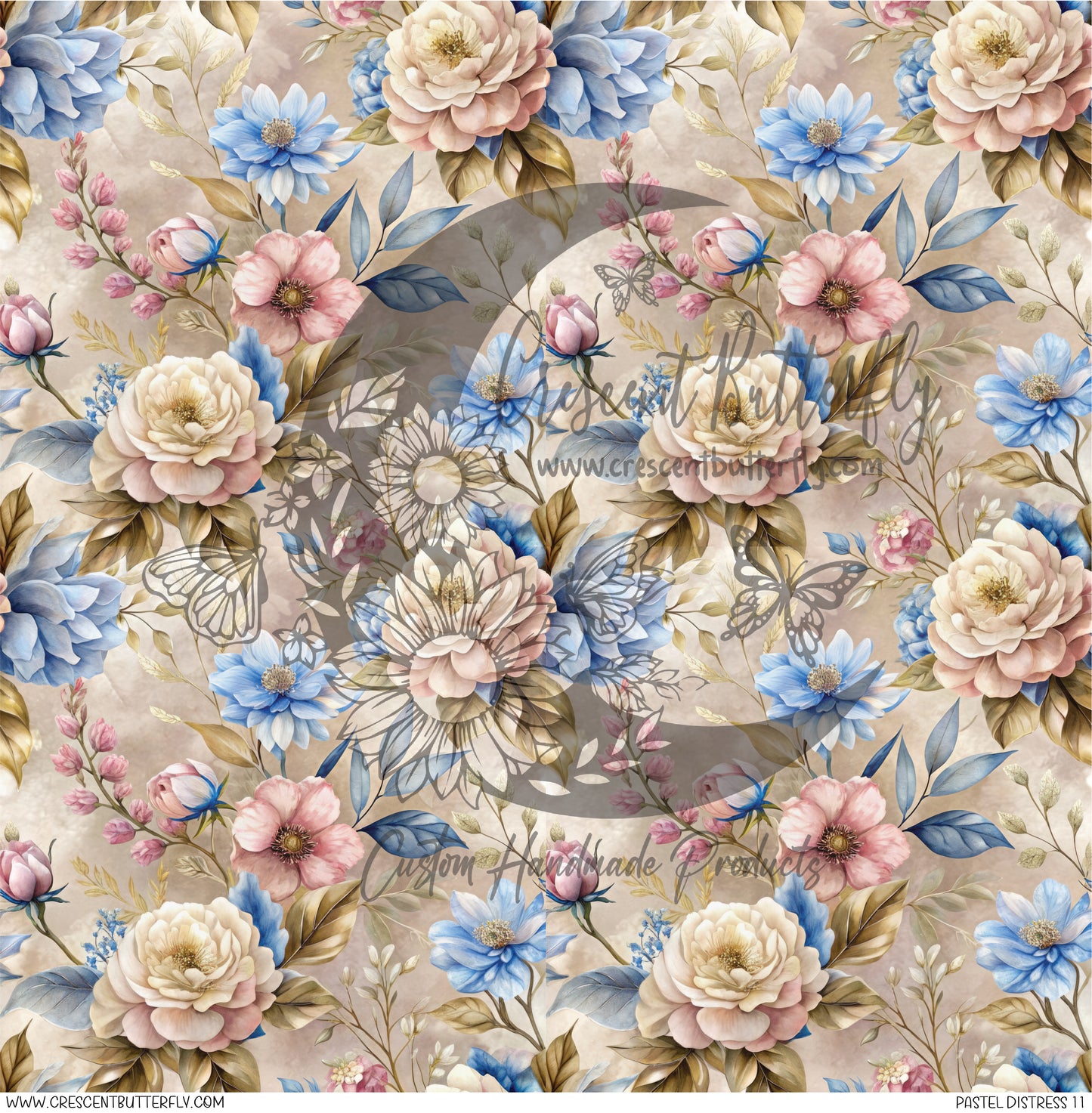 Pastel Distress 11 Printed Vinyl Sheet/Wrap
