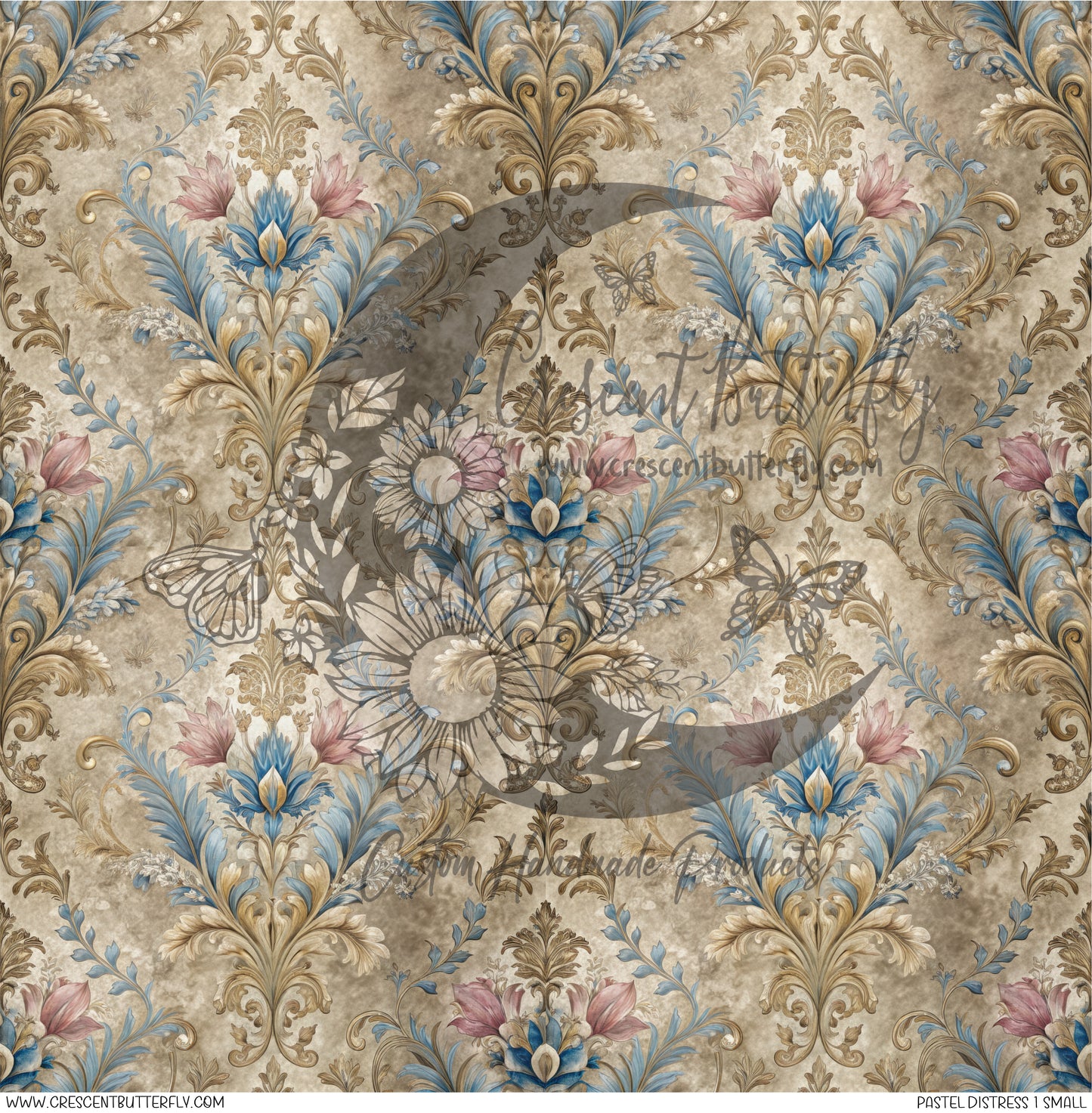 Pastel Distress 1 Small Printed Vinyl Sheet/Wrap