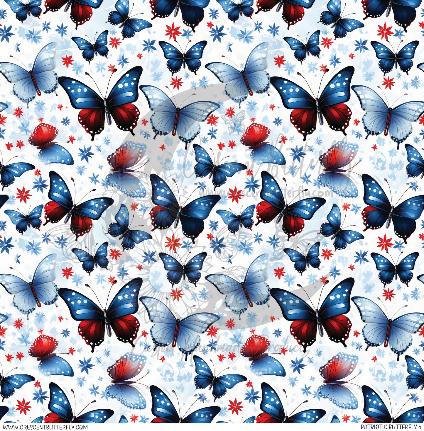 Patriotic Butterfly 4 Printed Vinyl Sheet/Wrap