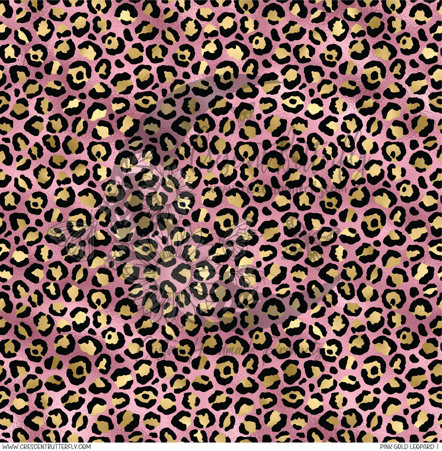 Pink Gold Leopard 1 Printed Vinyl Sheet/Wrap