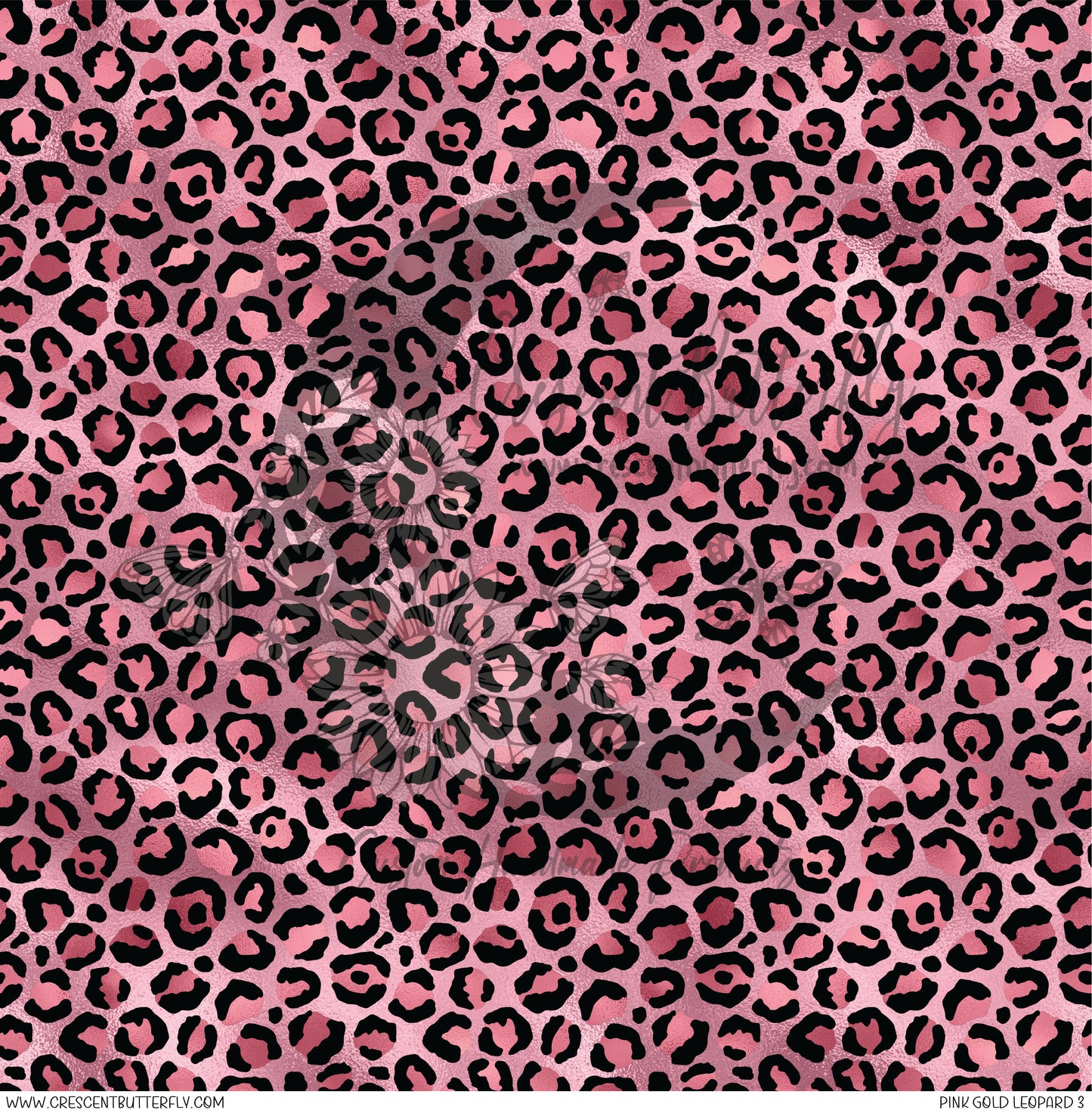 Pink Gold Leopard 3 Printed Vinyl Sheet/Wrap