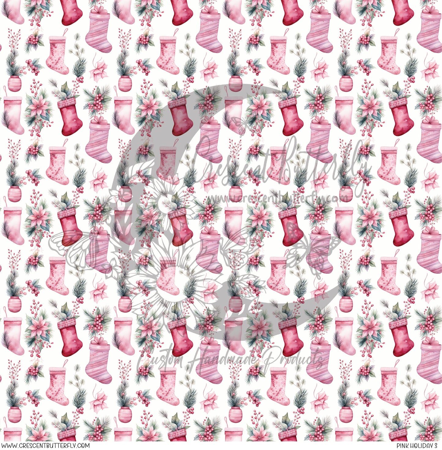 Pink Holiday 3 Printed Vinyl Sheet/Wrap