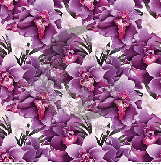 Pink Purple Orchid 11 Printed Vinyl Sheet/Wrap