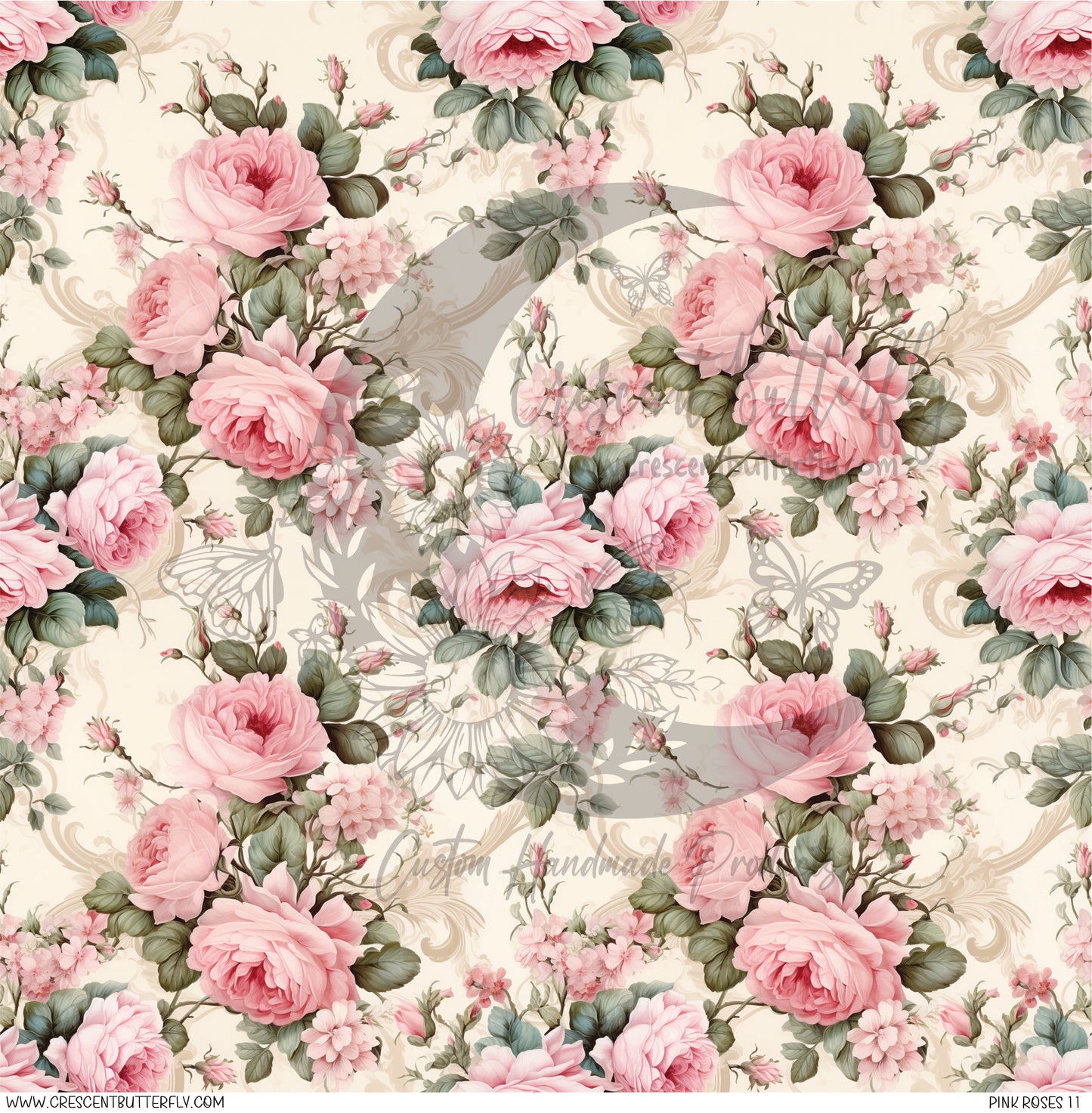 Pink Roses 11 Printed Vinyl Sheet/Wrap