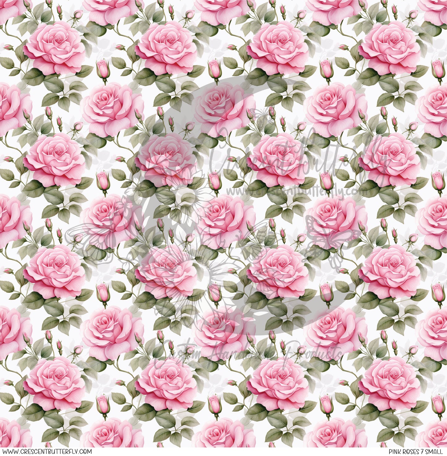 Pink Roses 7 Small Printed Vinyl Sheet/Wrap