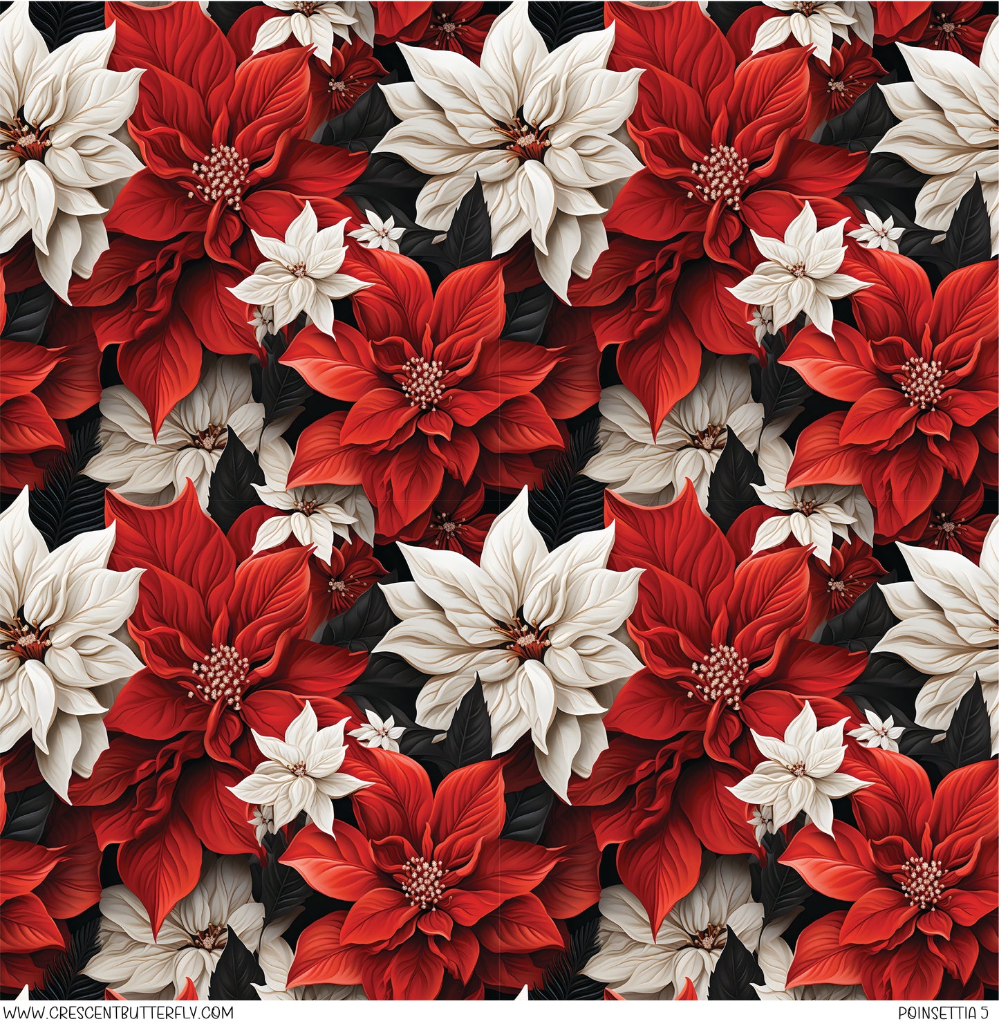 Poinsettia 5 Printed Vinyl Sheet/Wrap