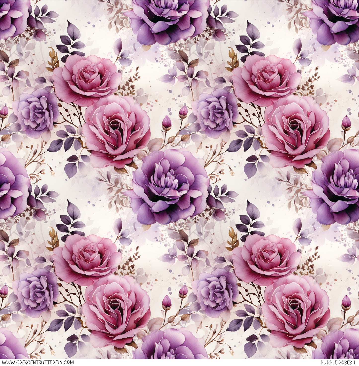 Purple Roses 1 Printed Vinyl Sheet/Wrap