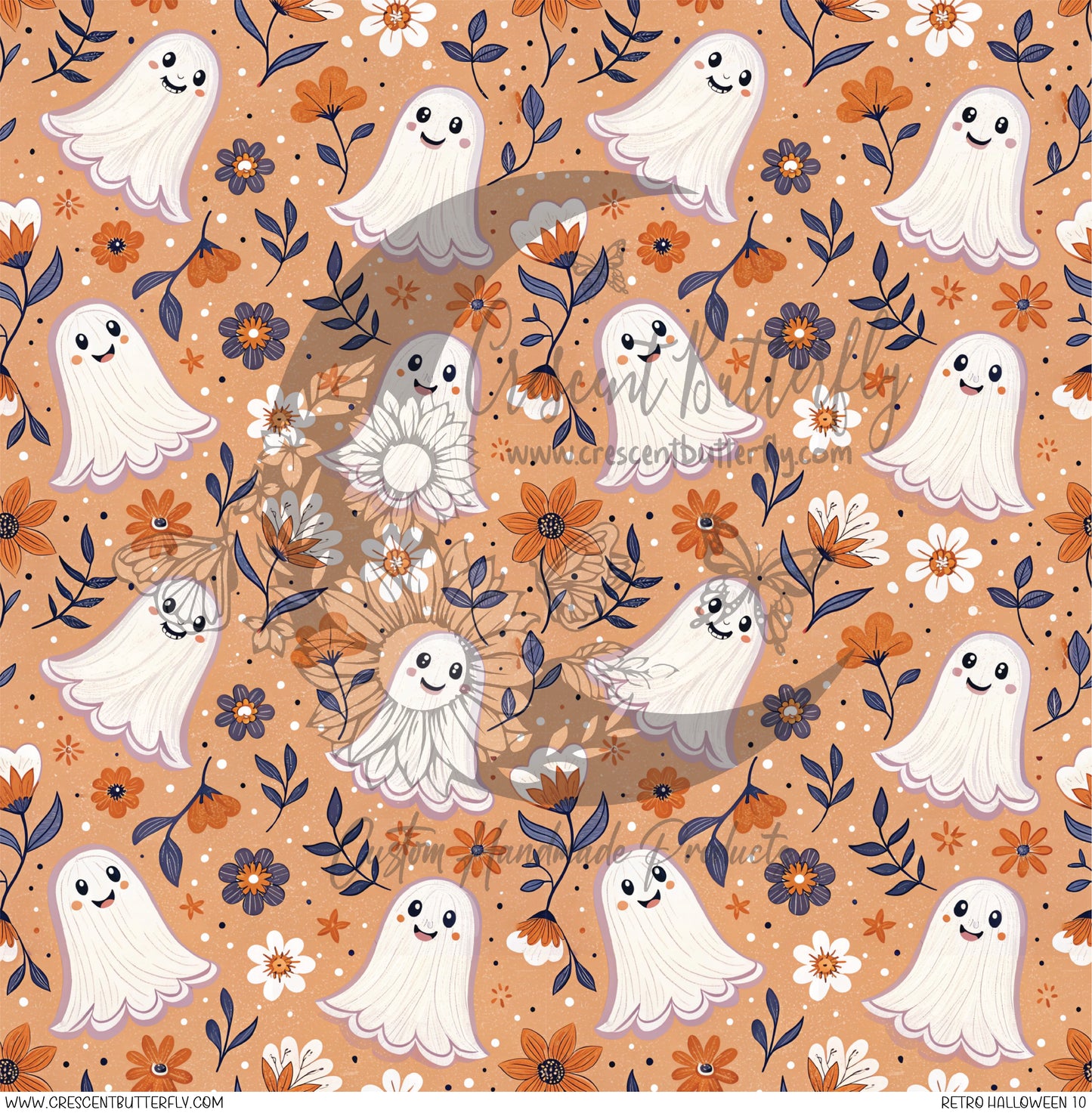 Retro Halloween 10 Printed Vinyl Sheet/Wrap