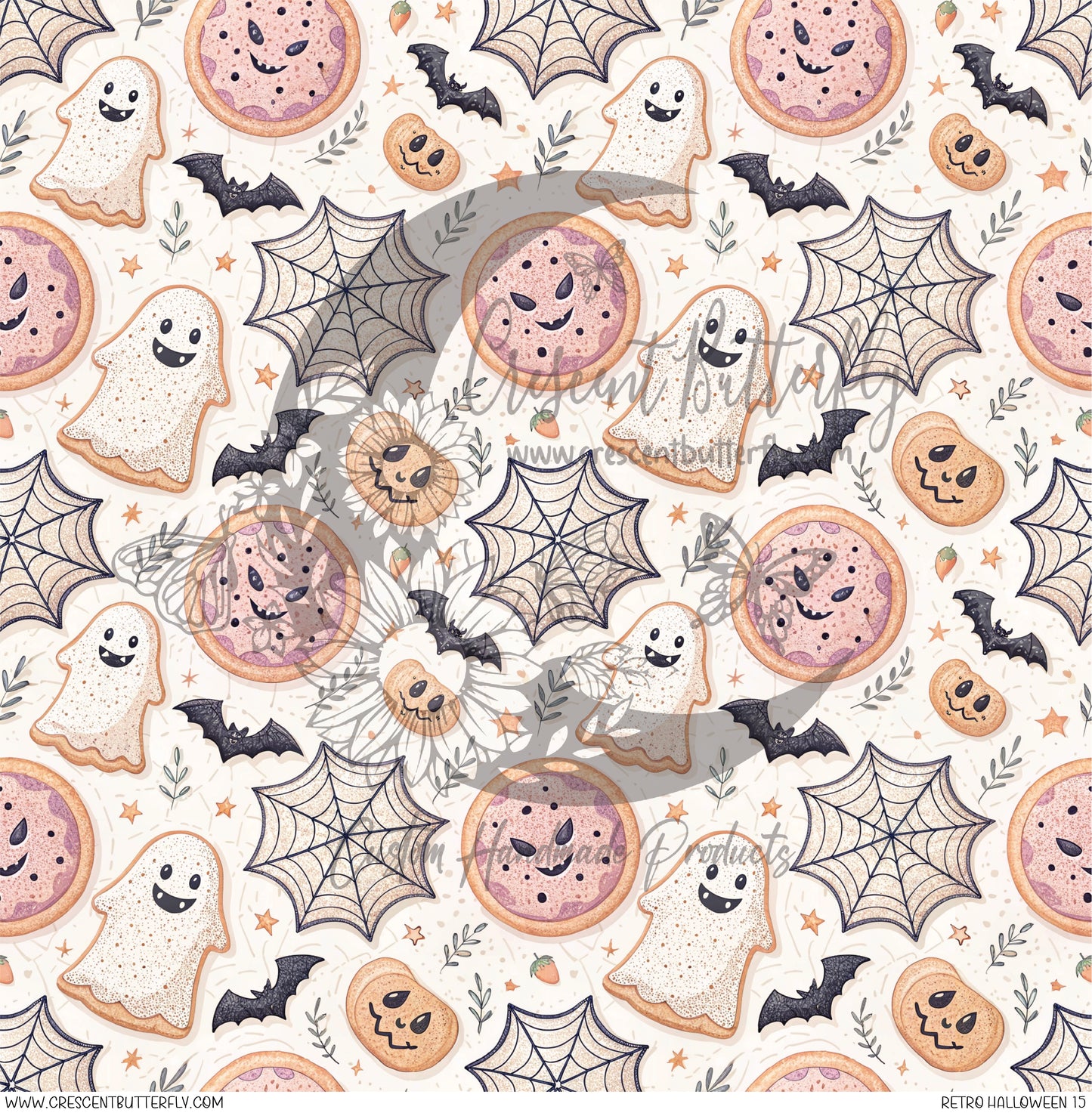 Retro Halloween 15 Printed Vinyl Sheet/Wrap