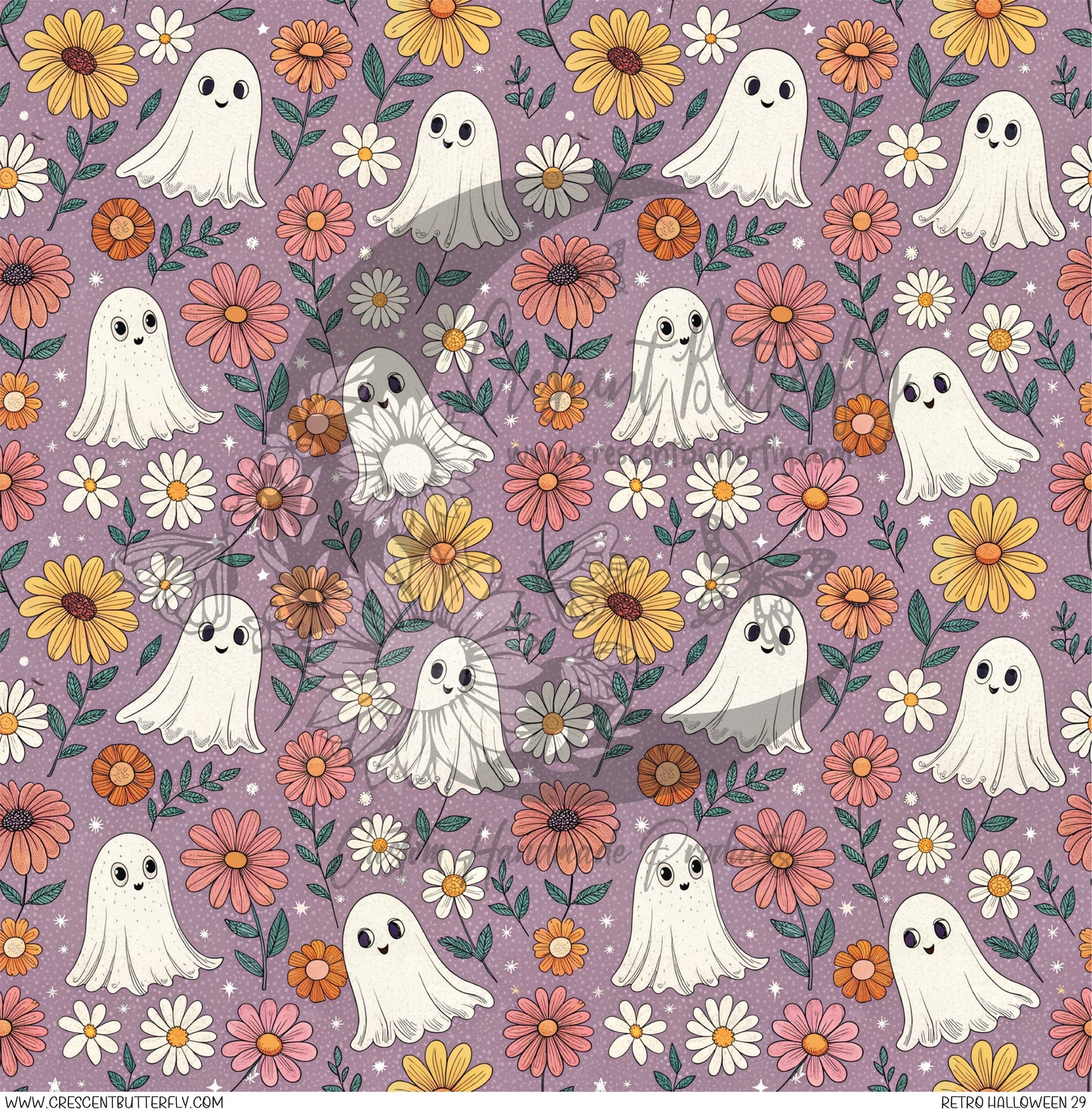 Retro Halloween 29 Printed Vinyl Sheet/Wrap