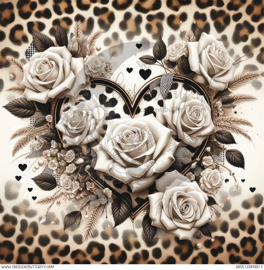 Rose Leopard 3 Printed Vinyl Sheet/Wrap