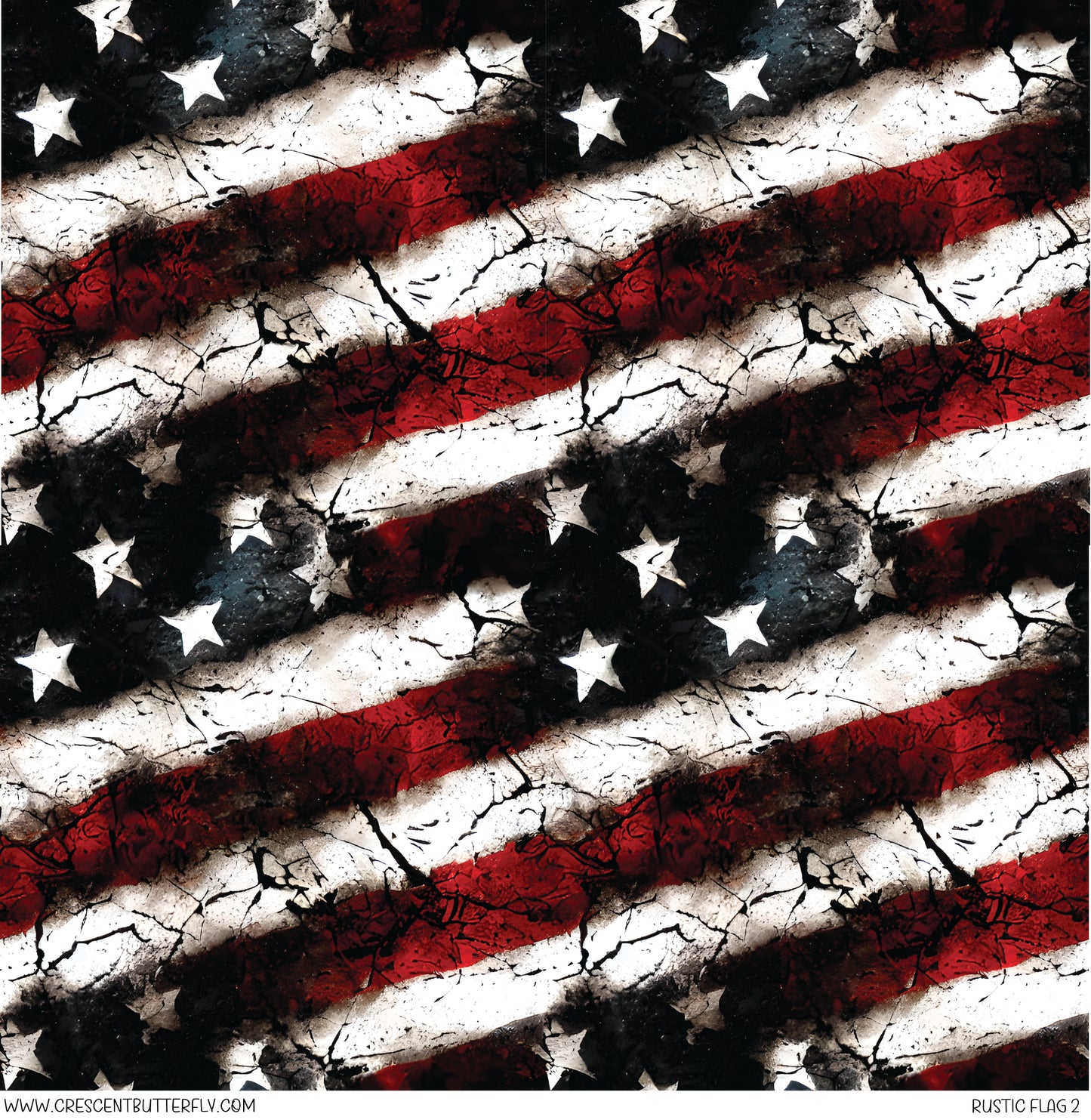 Rustic Flag 2 Printed Vinyl Sheet/Wrap