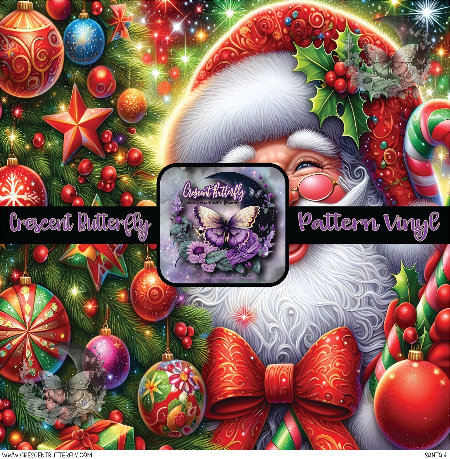 Santa 4 Printed Vinyl Sheet/Wrap