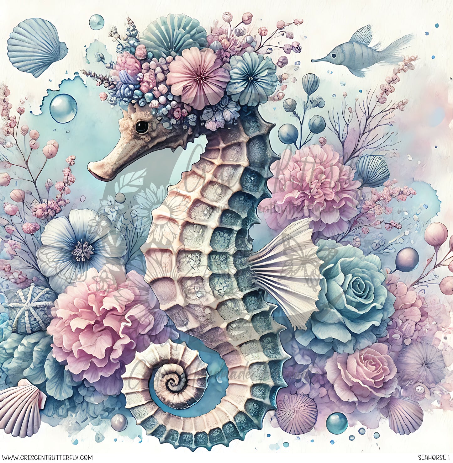 Seahorse 1 Printed Vinyl Sheet/Wrap